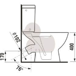 Wc kombi komplet Jika Lyra Plus šikmý odpad H8263840002423