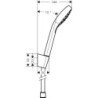 Sprchová hlavice s hadicí Hansgrohe Croma Select bílá/chrom 26420400