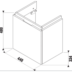Koupelnová skříňka pod umyvadlo Jika Cubito 45x34x48 cm dub H40J4213015191
