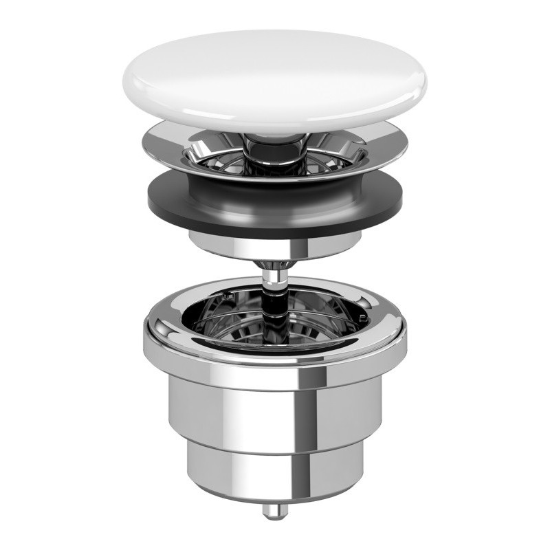 Villeroy & Boch neuzav.ventil,keram.kryt,plochý bílý  68080001