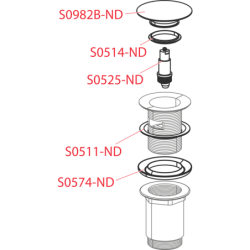 Alca výpusť umyvadlová velký kulatý click bílá lesklá A392B