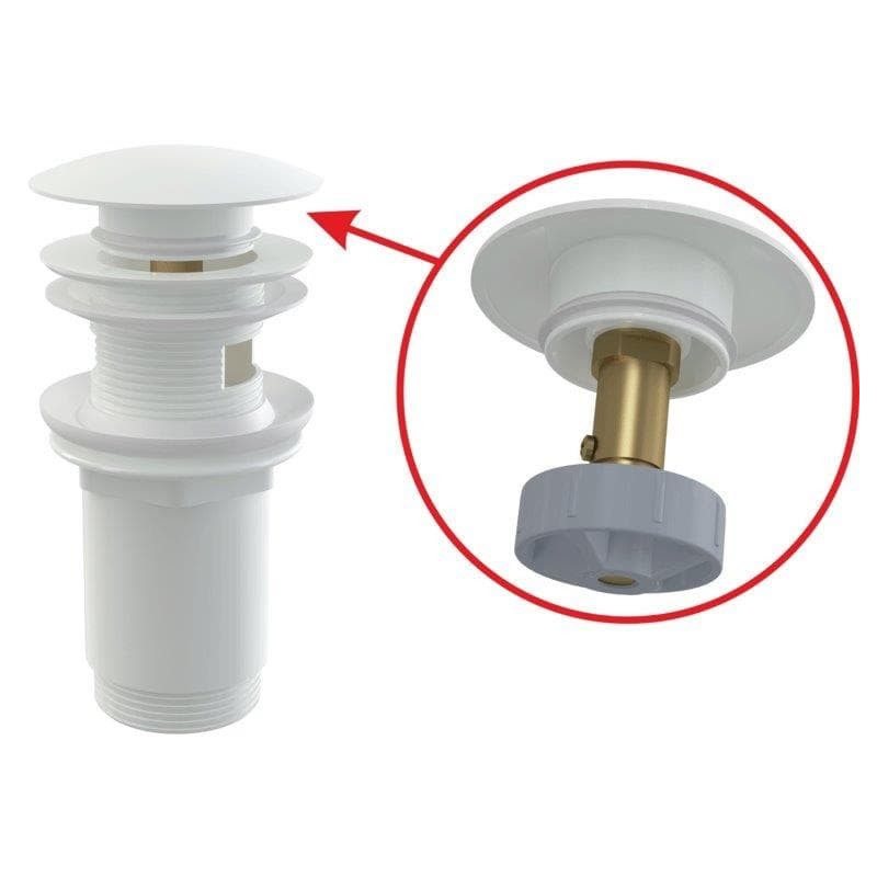 Alca výpusť umyvadlová velký kulatý click bílá lesklá A392B