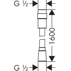 Sprchová hadice Hansgrohe Isiflex se zámkem proti přetočení chrom 28248000