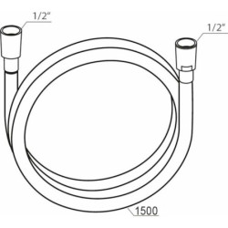 Sprchová hadice Ravak 914.00 stříbrná X07P338