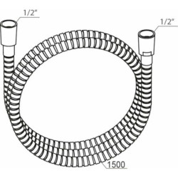Sprchová hadice Ravak 915.00 stříbrná X07P340