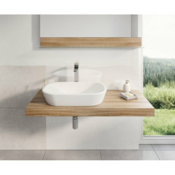 Umyvadlo na desku Ravak Ceramic 60x40 cm bez otvoru pro baterii, bez přepadu XJX01160001