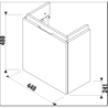 Koupelnová skříňka pod umyvadlo Jika Cubito 45x24,1x48 cm dub H40J4201005191