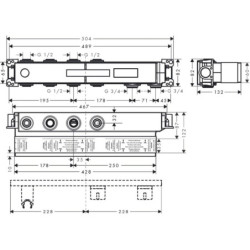 Podomítkové těleso Hansgrohe bez baterie 15310180