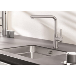 Dřezová baterie Blanco Lanora nerez kartáčovaná 523122