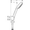 Sprchová hlavice s hadicí Hansgrohe Crometta bílá/chrom 26665400