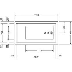 DURAVIT STARCK vana 170x90 cm 700337000000000