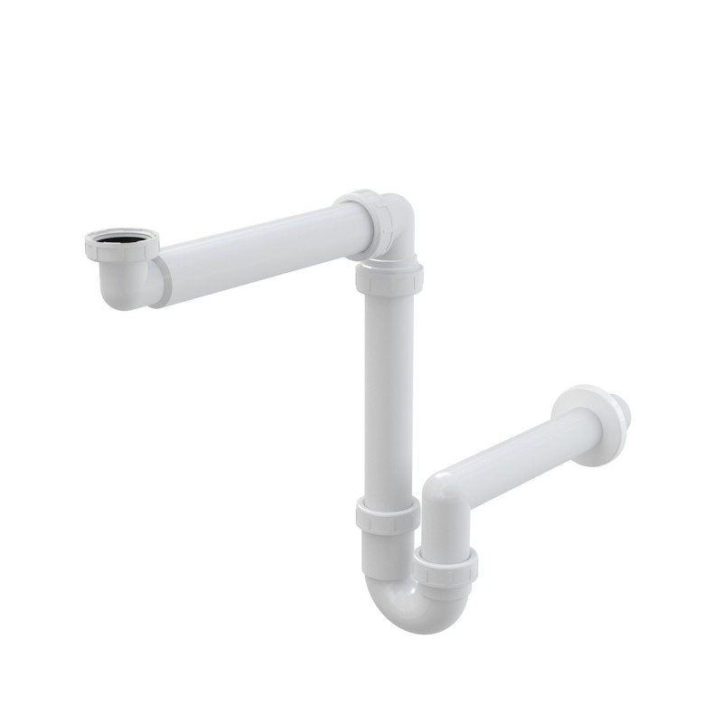 Prostorově úsporný umyvadlový sifon Alca s převlečnou maticí 5/4" A434