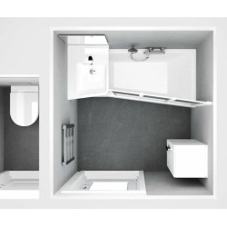 Umyvadlo Ravak BeHappy II 50x66,5 cm otvor pro baterii vpravo XJAP1100001