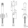 Bidetová sprška Ideal Standard Ideal Spray na stěnu se sprchovou hadicí chrom B0011AA