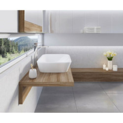 Umyvadlo Ravak Ceramic 60x40 cm bez otvoru pro baterii, bez přepadu XJX01160002