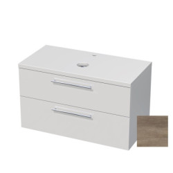 Koupelnová skříňka pod umyvadlo na desku Naturel Ratio 100x59,6x50 cm dub Nebraska šedý ND1002Z56.32