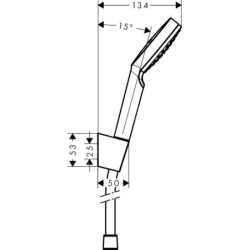 Sprchová hlavice s hadicí Hansgrohe Crometta bílá/chrom 26690400