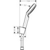 Sprchová hlavice s hadicí Hansgrohe Crometta bílá/chrom 26690400