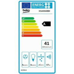 Digestoř BEKO komínová HCA93640BH 90 cm