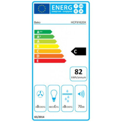 Komínová digestoř Beko 60 cm HCF91620X