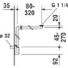 Duravit prostorově úsporný sifon 1 1/4