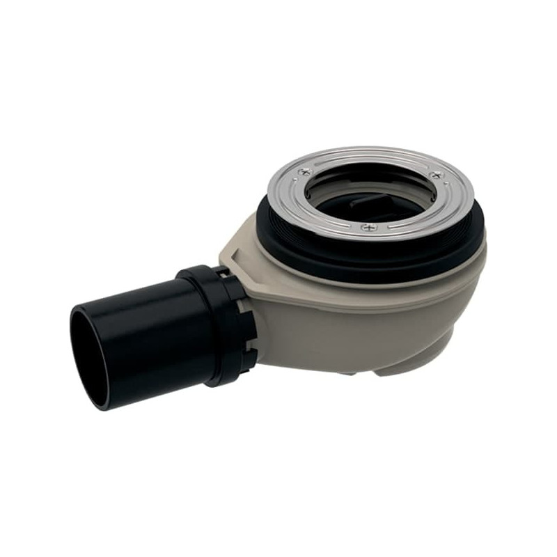 Geberit sifon sprchový d90mm, BEZ KRYTKY, odp.trubka d50mm na kloubu 150.550.00.1