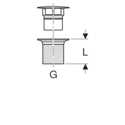 Odpadní ventil Geberit s volným přívodem a krytem ventilu 152.050.21.1