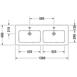 Doppel-umyvadlo 1300 ME by STARCK