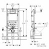 Geberit Duofix - Montážní prvek pro závěsné WC, 112 cm, splachovací nádržka pod omítku Delta 12 cm 458.103.00.1
