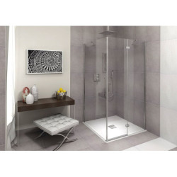 Sprchová vanička obdélníková Polysan 100x80 cm litý mramor 72926