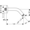 Sprchové rameno Hansgrohe na stěnu chrom 27411000