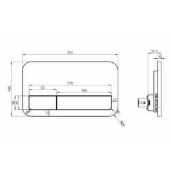 Ovládací tlačítko Villeroy & Boch ViConnect E200 92249068