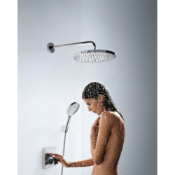 Hlavová sprcha Hansgrohe Raindance Select S na stěnu včetně sprchového ramena bílá/chrom 27378400