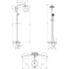 Sprchový systém Hansgrohe Croma na stěnu s vanovým termostatem chrom 27223000