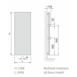Radiátor Isan Variant 1206/456 S13 pískovec DVAR12060456SM72
