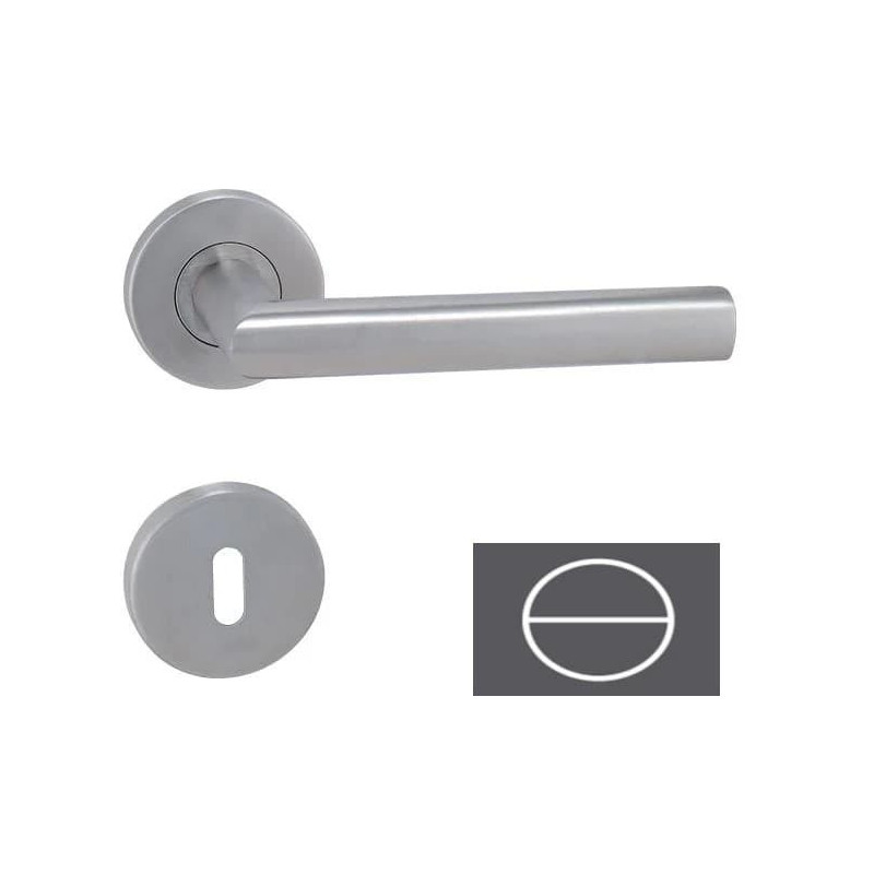 Klika Naturel Favorit R broušená nerez, WC rozeta FAVORITRWC