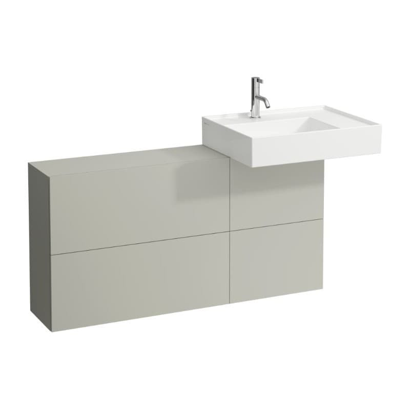 Koupelnová skříňka pod umyvadlo Laufen Kartell 120x60,8x27 cm oblázkově šedá H4082920336411