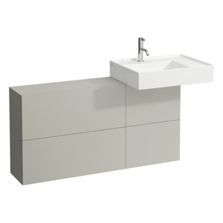 Koupelnová skříňka pod umyvadlo Laufen Kartell 120x60,8x27 cm oblázkově šedá H4082920336411