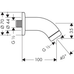 Sprchové rameno Hansgrohe chrom 27438000