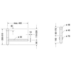 Designový sifon Duravit chrom 0050361000