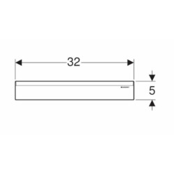 Kryt Geberit 26 cm kov chrom lesk plný 154.335.21.1