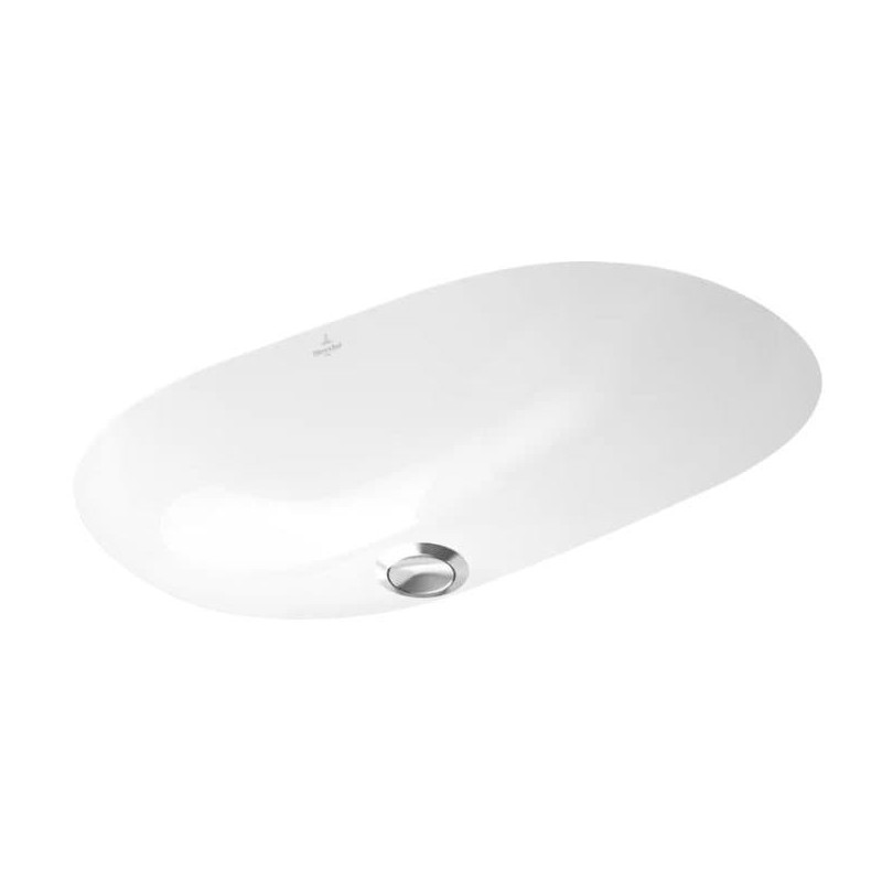 Zápustné umyvadlo Villeroy & Boch O.novo 60x35 cm bez otvoru pro baterii, bez přepadu 41626001