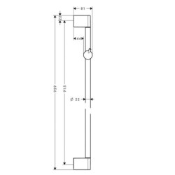 Sprchová tyč Hansgrohe Unica chrom 27609000