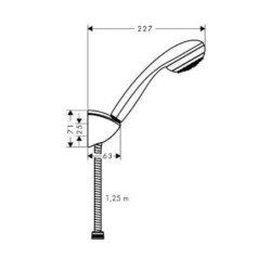 Sprchová hlavice s hadicí Hansgrohe Crometta 85 chrom 27576000
