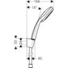 Sprchová hlavice s hadicí Hansgrohe Croma 100 chrom 27593000