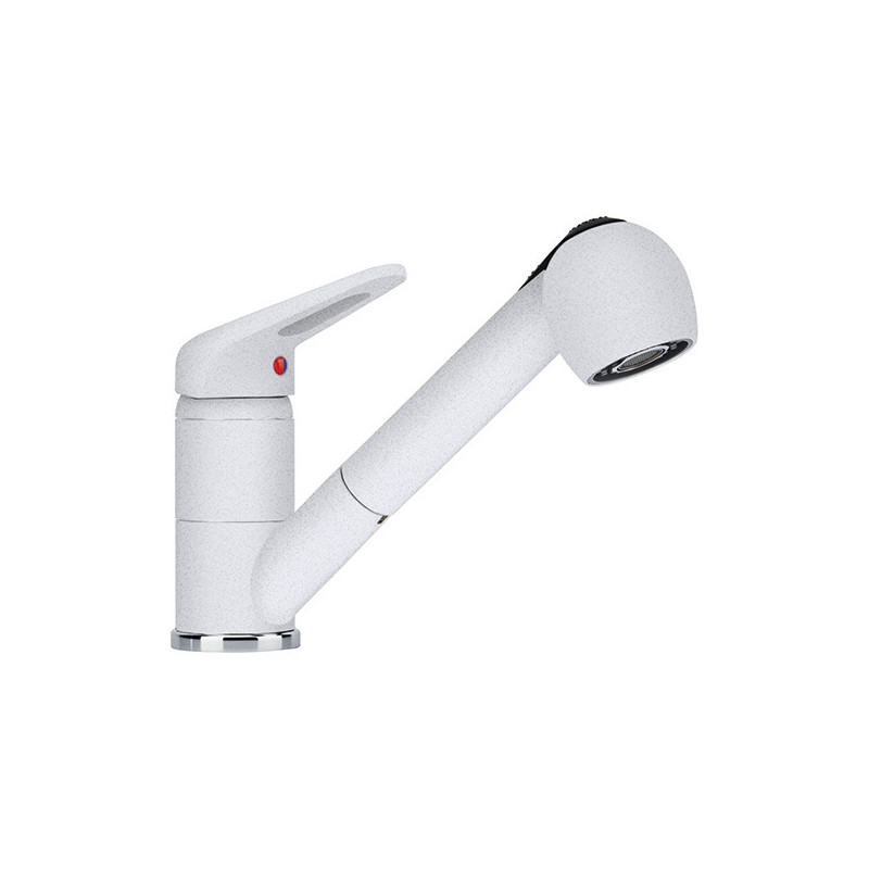 Dřezová baterie Franke s vytahovací sprškou, 2 proudy bílá led 115.0470.669