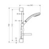 Sprchový set Hansgrohe Croma 100 s mýdlenkou chrom 27724000