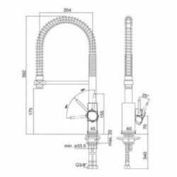 Dřezová baterie Paffoni Level s uchycením na magnet chrom LEA176