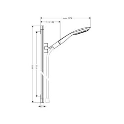 Sprchový set Hansgrohe Puravida bílá/chrom 27853400
