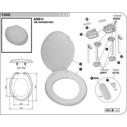 WC prkénko bílé T-3542